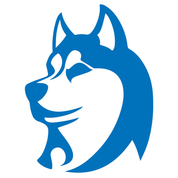 Sticker Husky Siberiano Argento | Adesivo In PVC Prespaziato 25 Cm Per Auto, Moto, Casco, Murale | Resistente Agli Agenti Atmosferici