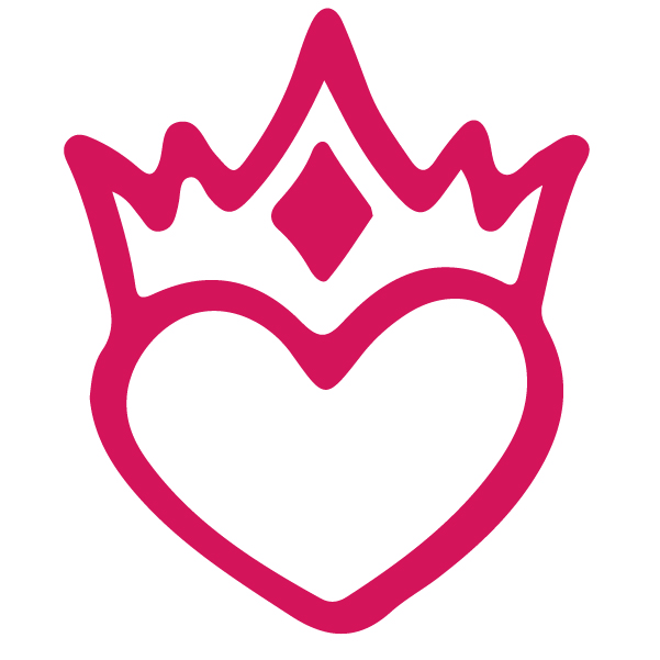 Adesivo Cuore Coroncina