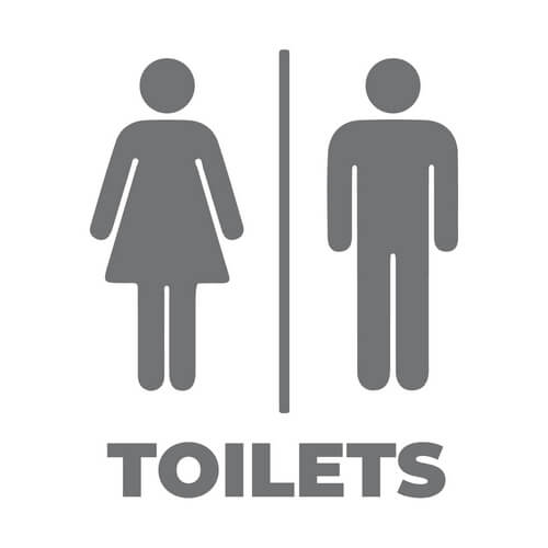 Adesivo Toilets - Uomo Donna