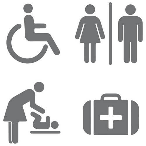 Adesivo Toilet, Fasciatoio, Accessibilità, Cassetta Primo Soccorso