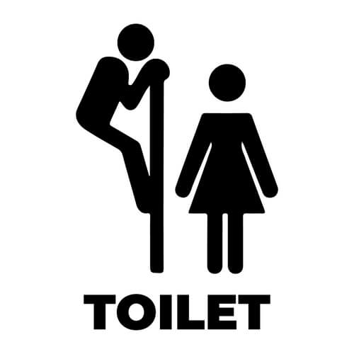 Adesivo Toilet - Non sbirciare