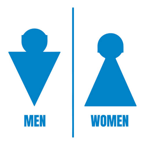 Adesivo Toilet - Men Women