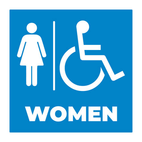 Adesivo Toilet Women e Accessibile