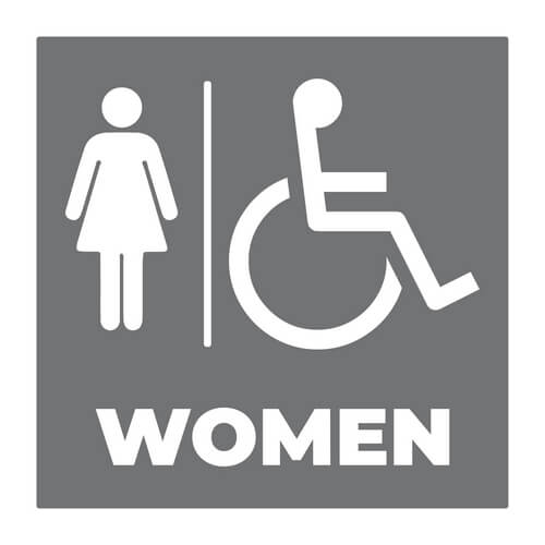 Adesivo Toilet Women e Accessibile