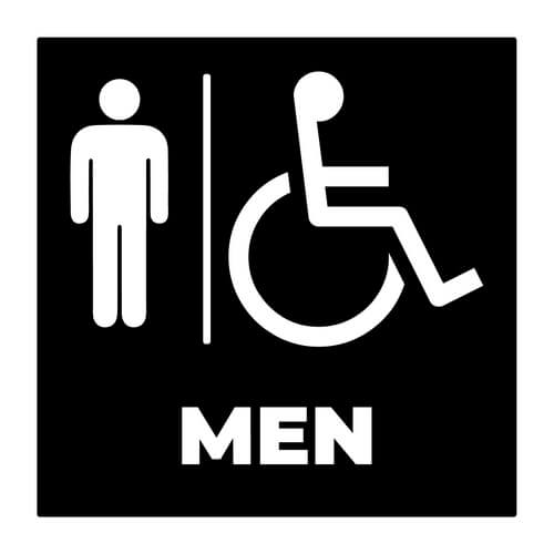 Adesivo Toilet Men e Accessibile