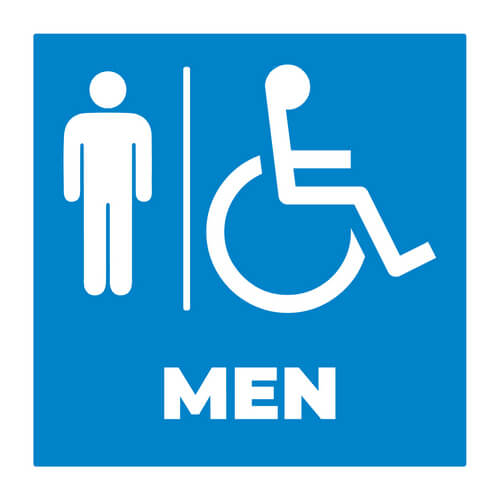 Adesivo Toilet Men e Accessibile