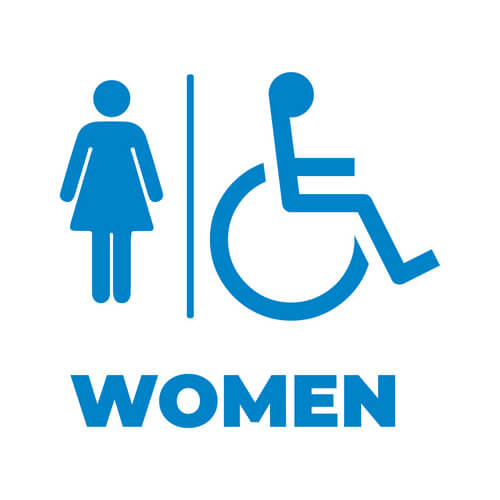 Adesivo Toilet Women e Accessibile