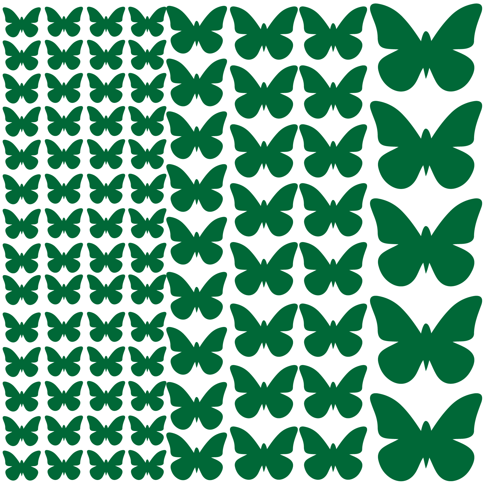 Adesivi Farfalle tre Fomati