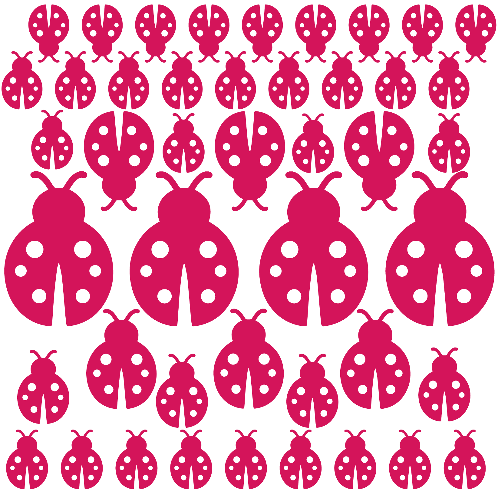 Adesivo Coccinelle tre Formati