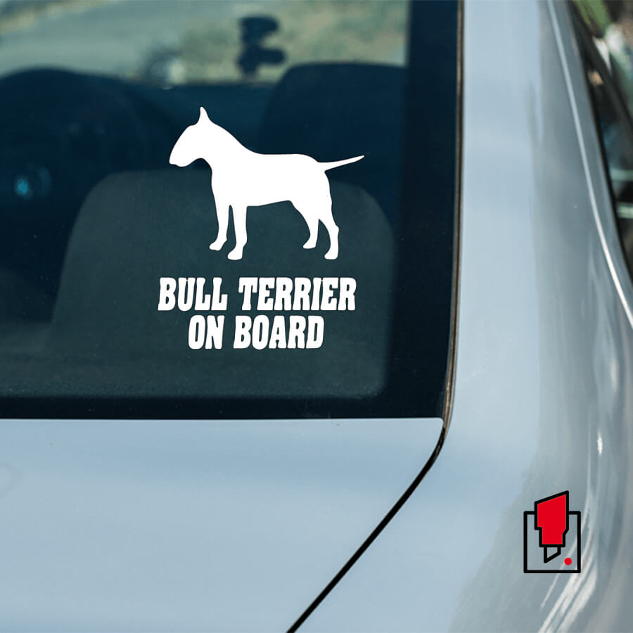 Adesivo Cane Auto - Bull Terrier on Board