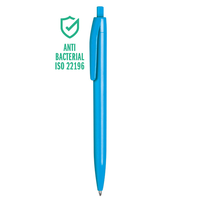 Penna in plastica personalizzabile colore Azzurro